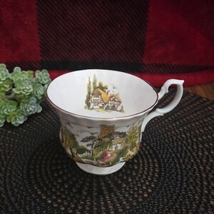 Royal Albert Teacup Vintage Reminisce Bone China Cottage Old English House 1970s
